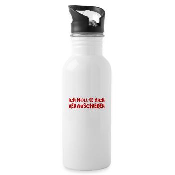 ich wollte mich verabschieden - Trinkflasche mit integriertem Trinkhalm - Weiß - Rechts