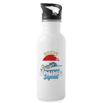 Egypt Cruise Squad Family Vacation Trip - Water bottle with straw - white - Right