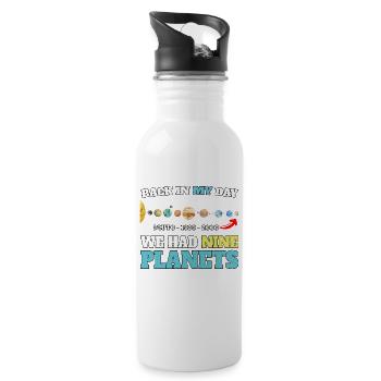 PLUTO - NEVER FORGET 1930 - 2006 - Water bottle with straw - white - Right