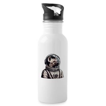 Hyena Astronaut Space Pride - Water bottle with straw - white - Right