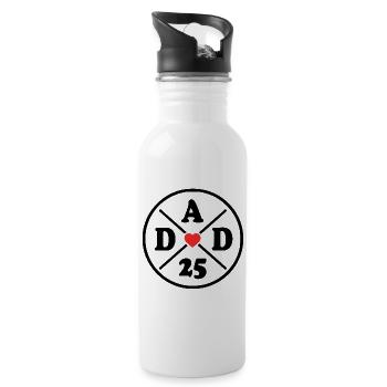 Dad 2025 - Water bottle with straw - white - Right