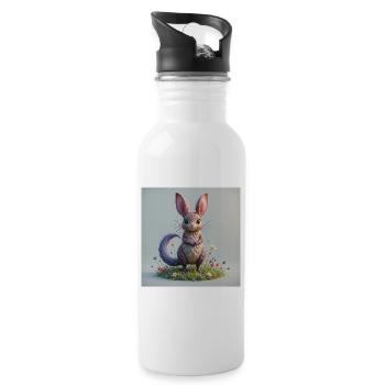 Hasaricus - Trinkflasche mit integriertem Trinkhalm - Weiß - Rechts