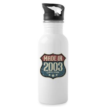 2003 Anniversaire Né En 2003 Rétro Millésime - Gourde avec paille intégrée - blanc - Droite