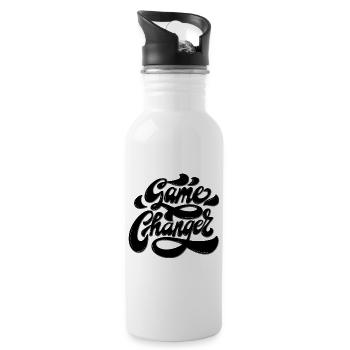 Game Changer - Trinkflasche mit integriertem Trinkhalm - Weiß - Rechts