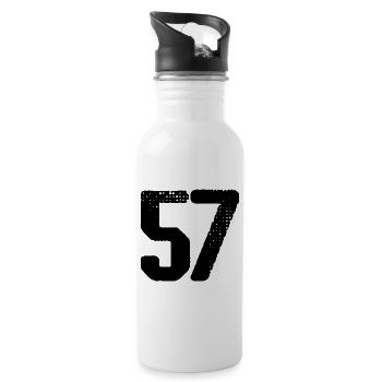 57 number jersey - Water bottle with straw - white - Right