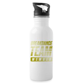 Breakdance Team - Water bottle with straw - white - Right