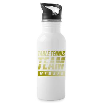 Table Tennis Team - Water bottle with straw - white - Right
