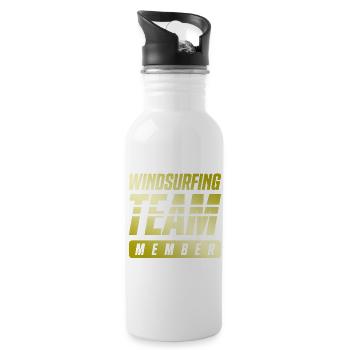 Windsurfing Team - Trinkflasche mit integriertem Trinkhalm - Weiß - Rechts