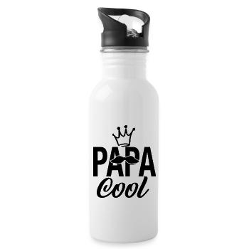 Papa cool - Gourde avec paille intégrée - blanc - Droite