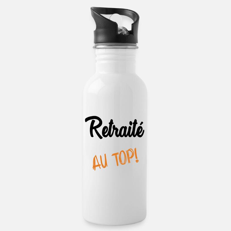 RETRAITE - Gourde avec paille intégrée - blanc