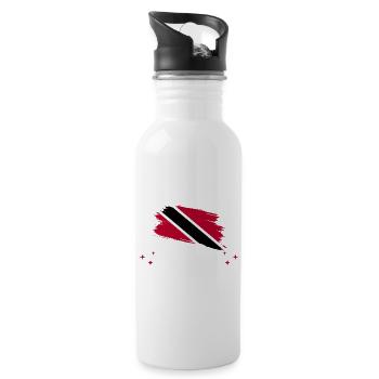 Ich Träume Von Trinidad Und Tobago - Trinkflasche mit integriertem Trinkhalm - Weiß - Rechts