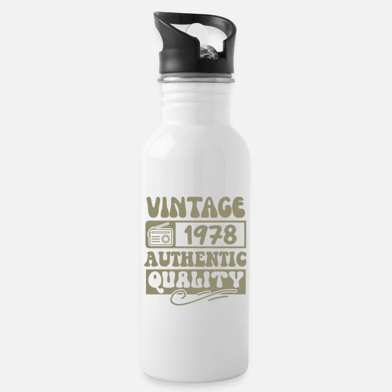 Authentic 1978 Millésime 1978 - Vintage 1978 Rétro - Gourde avec paille intégrée - blanc