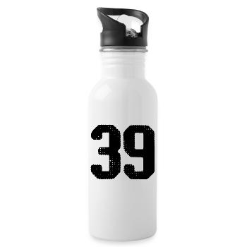 39 Number jersey - Water bottle with straw - white - Right