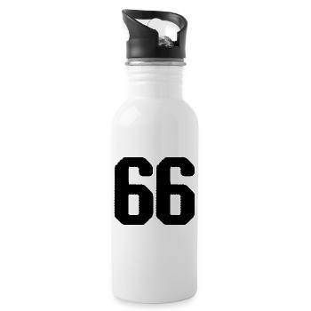 66 number jersey - Water bottle with straw - white - Right