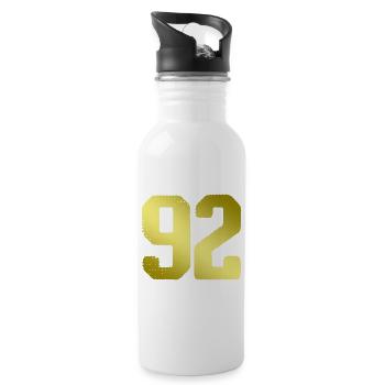 92 Number jersey - Water bottle with straw - white - Right