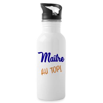 MAITRE - Gourde avec paille intégrée - blanc - Droite