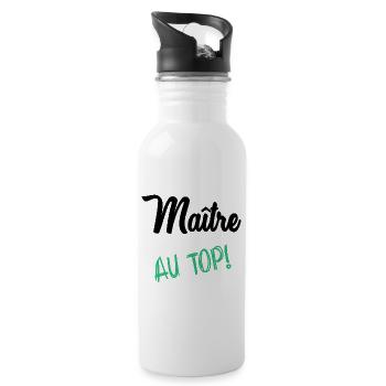 MAITRE. MAÎTRESSE. MERCI - Gourde avec paille intégrée - blanc - Droite