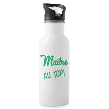 MASTER. THANK YOU. THANK YOU, MASTER. MASTER. MASTER GIFT - Water bottle with straw - white - Right
