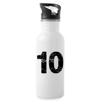 Maillot à 10 chiffres - Gourde avec paille intégrée - blanc - Droite