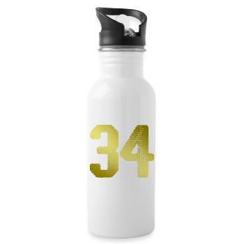 Maillot 34 Numéro - Gourde avec paille intégrée - blanc - Droite