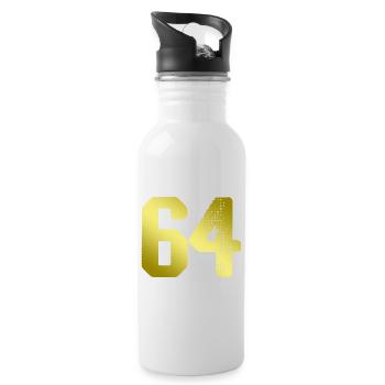maillot numéro 64 - Gourde avec paille intégrée - blanc - Droite