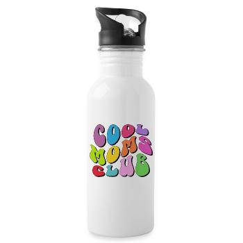 Cool Moms Club - Water bottle with straw - white - Right