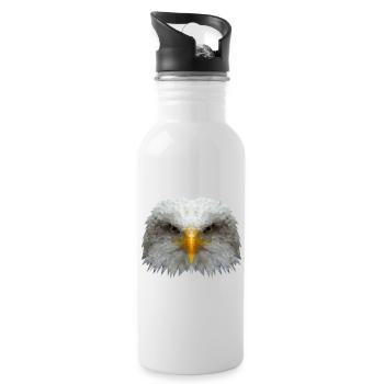 Eagle Polygon - Water bottle with straw - white - Right