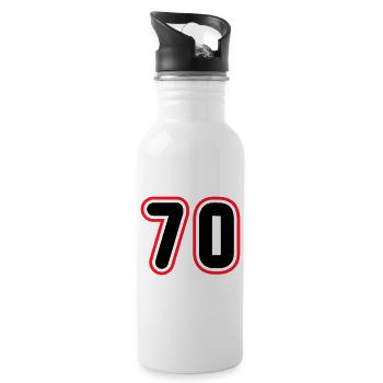 Numéro 70 - Gourde avec paille intégrée - blanc - Droite