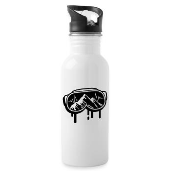 ski brille puls - Trinkflasche mit integriertem Trinkhalm - Weiß - Rechts