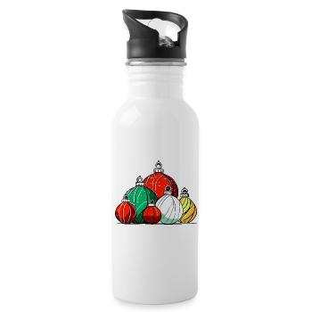 Christmas Decoration Balls - Water bottle with straw - white - Right