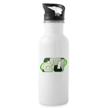 20 Birthday Soccer 20 Years Soccer Player - Water bottle with straw - white - Right