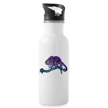 Chameleon - Water bottle with straw - white - Right