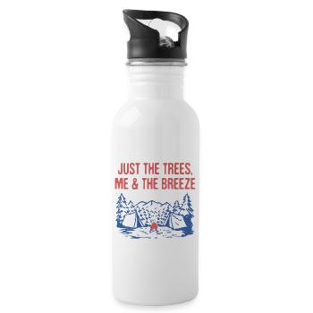 Just the Trees Me & the Breeze Camping Introvert - Water bottle with straw - white - Right