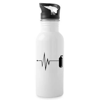 Sauerstoff Tauchen Puls - Trinkflasche mit integriertem Trinkhalm - Weiß - Rechts