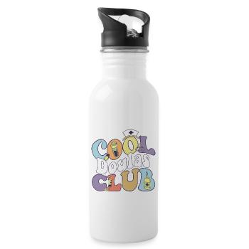 Cool Doulas Club Midwife Squad Midwifery - Water bottle with straw - white - Right