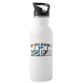 If You Snooze You Lose - Trinkflasche mit integriertem Trinkhalm - Weiß - Rechts