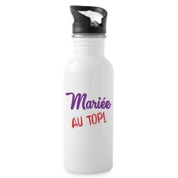 EVJF. MARIEE. TEAM. TEAM MARIEE. FUTURE MARIEE - Gourde avec paille intégrée - blanc - Droite