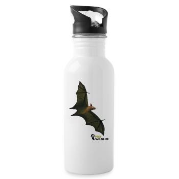 Flughund Pro Wildlife - Trinkflasche mit integriertem Trinkhalm - Weiß - Rechts