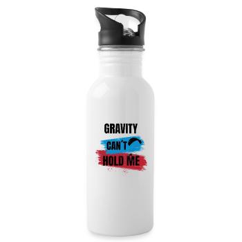 Gravity Can’t Hold Me – Conception du parapente - Gourde avec paille intégrée - blanc - Droite