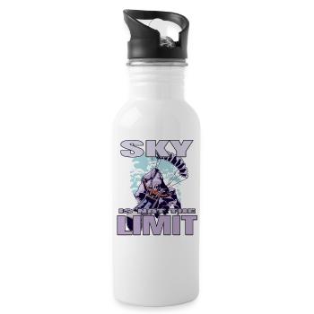 Sky is the Limit - Paraglider Spruch - Water bottle with straw - white - Right