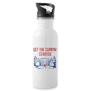 Get the Campin' Started Summer Vacation Tropical - Trinkflasche mit integriertem Trinkhalm - Weiß - Rechts