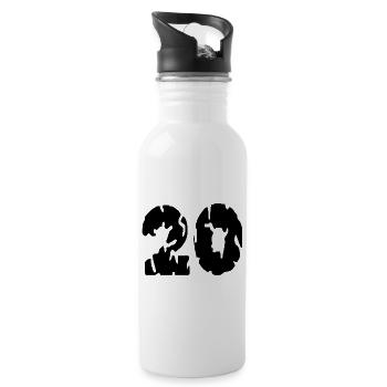Maillot 20 Numéro - Gourde avec paille intégrée - blanc - Droite