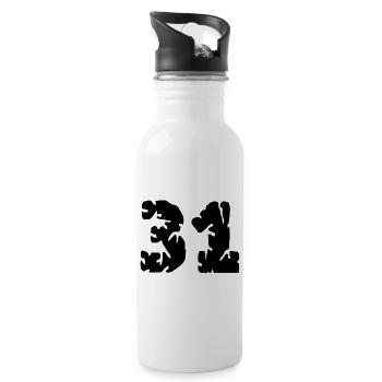 31 Maillot numéro - Gourde avec paille intégrée - blanc - Droite