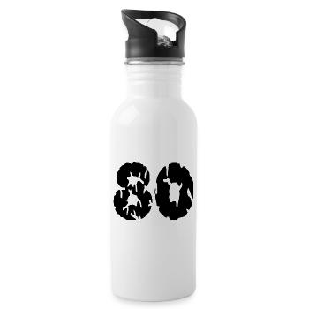 Maillot 80 numéro - Gourde avec paille intégrée - blanc - Droite