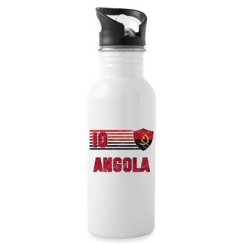 Équipe d’Angola de football - Gourde avec paille intégrée - blanc - Droite