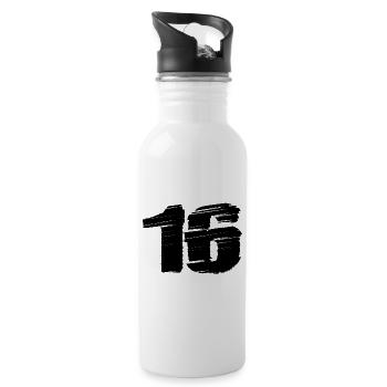 16 Maillot numéro - Gourde avec paille intégrée - blanc - Droite