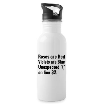 It Humor Design - Water bottle with straw - white - Right