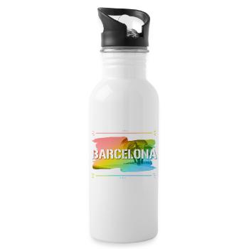 Barcelona - Water bottle with straw - white - Right