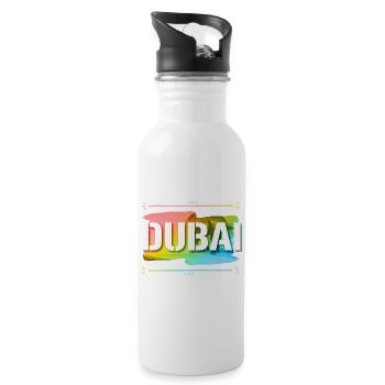 Dubai - Trinkflasche mit integriertem Trinkhalm - Weiß - Rechts