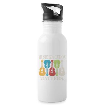 Music Teacher Music Education Matters Musician - Trinkflasche mit integriertem Trinkhalm - Weiß - Rechts